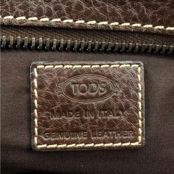 Tod's brown leather trimmed shoulder bag - Picture 16 of 16